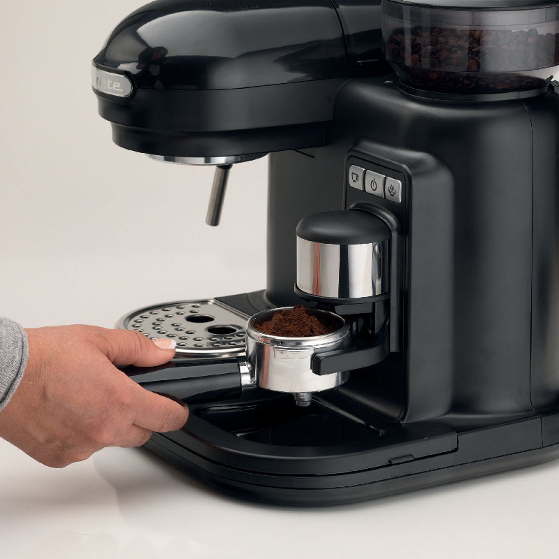 Moderna Espresso With Professional Grinder Black
