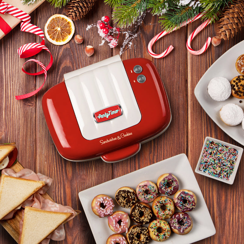 Muffin, Donut & Sandwich Maker Party Time Red