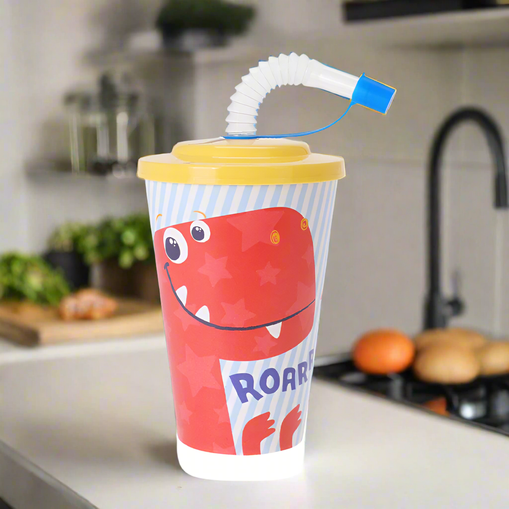 Drinking Mug With Straw (Set of 4)