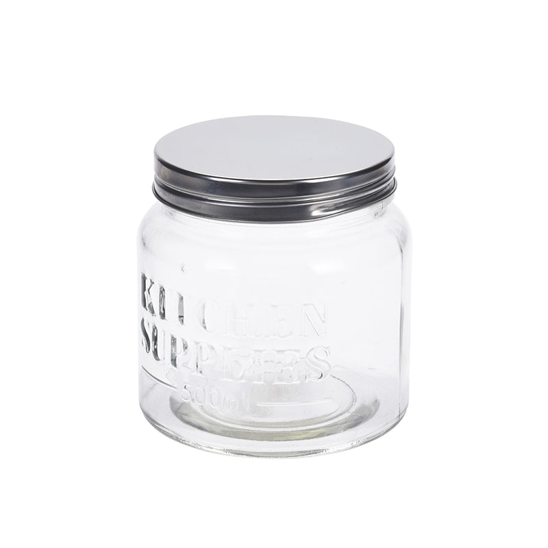 Glass Storage Jar With Lid 500ml