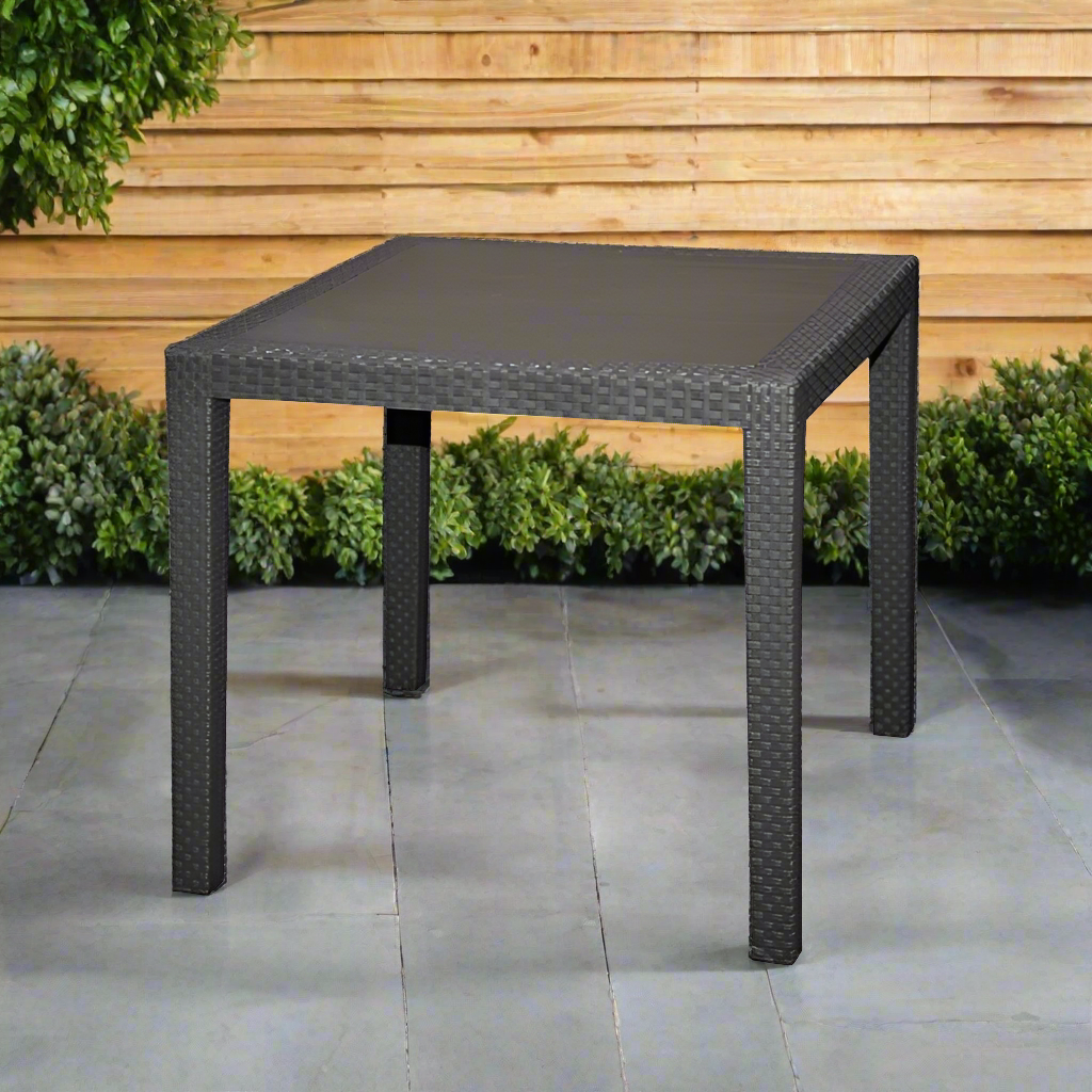 Garden Table Square King Rattan Finish