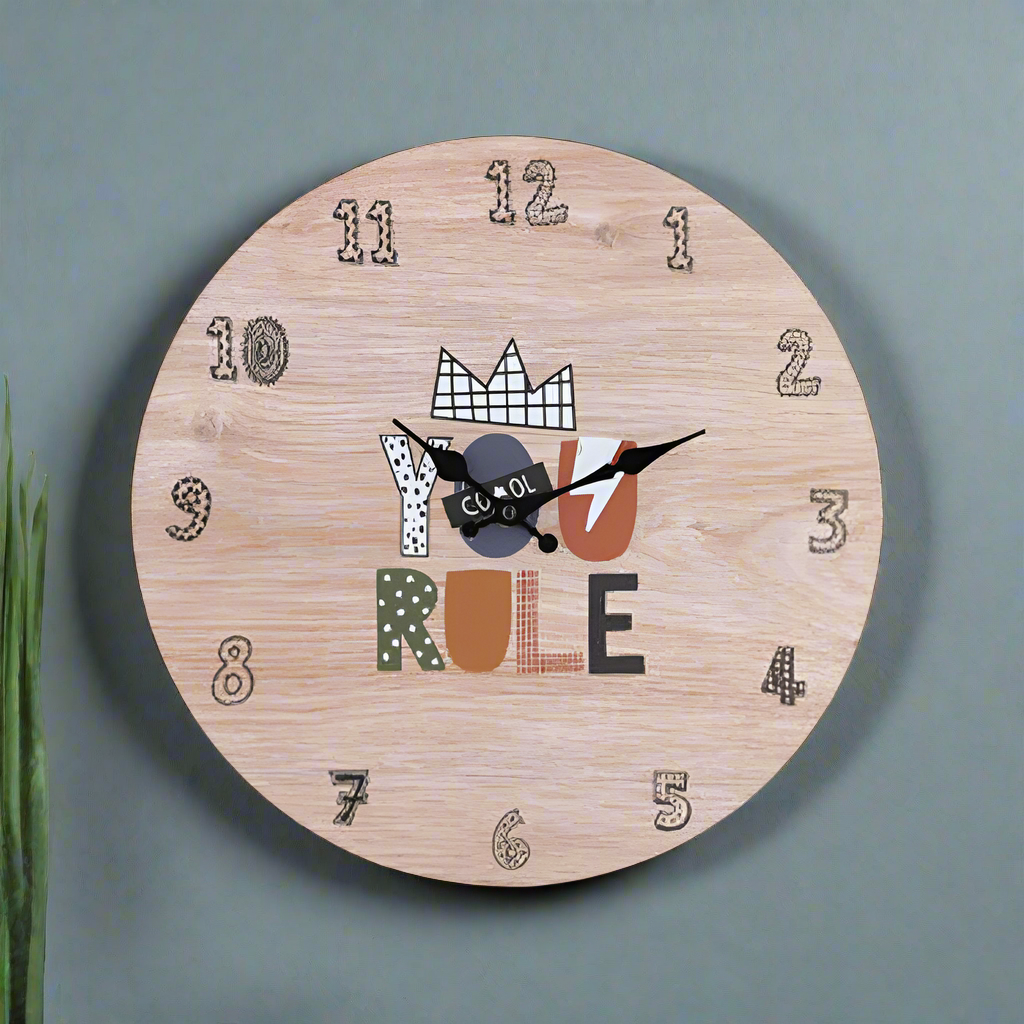 Wall Clock MDF 33cm
