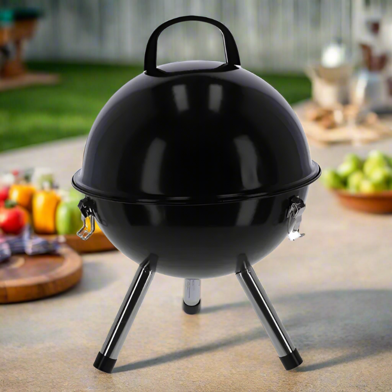 Charcoal BBQ Grill Ball Shape Black