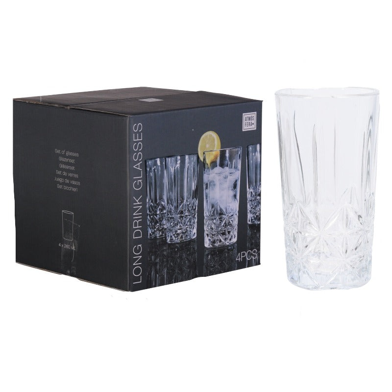 Drinking Glass 260ml Set 4pcs