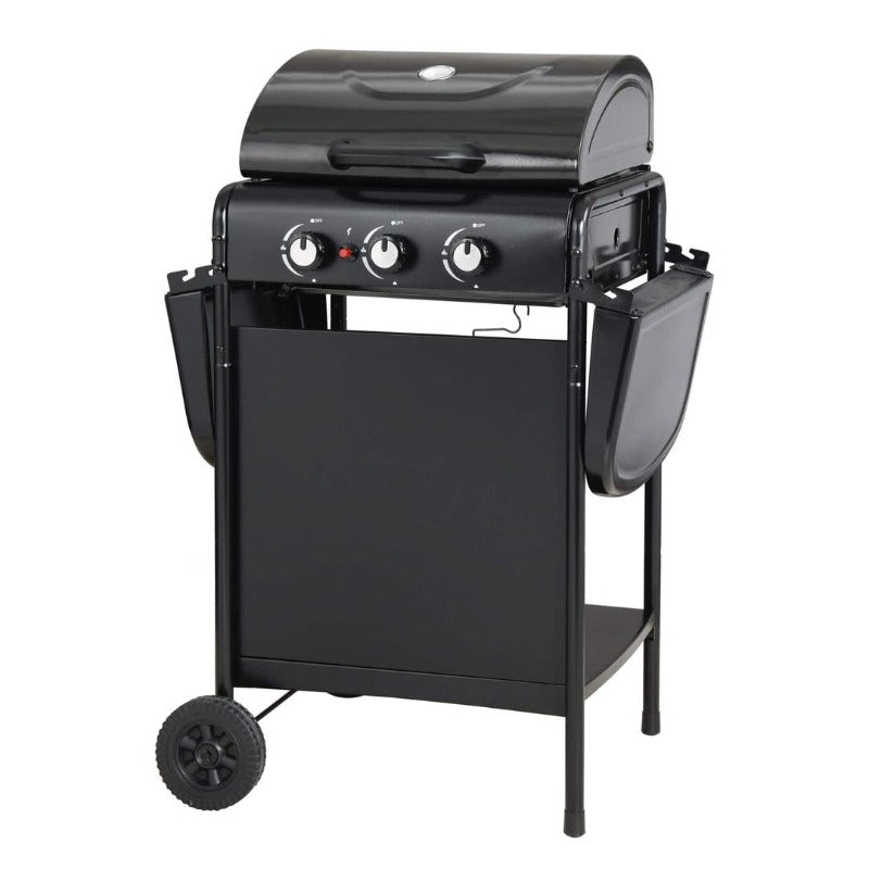 Gas Bbq Grill 3-Burner Black