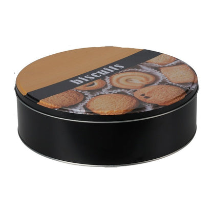Cookies Storage Tin Box Round