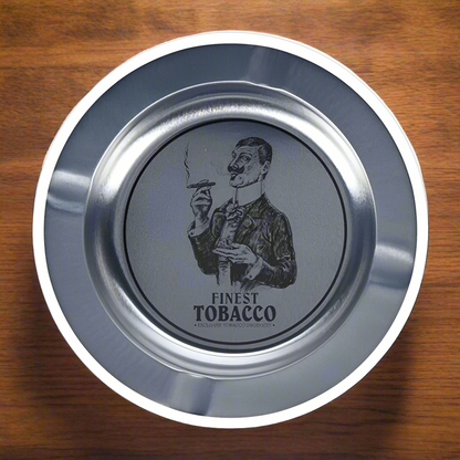 Ashtray Metal Silver 14cm