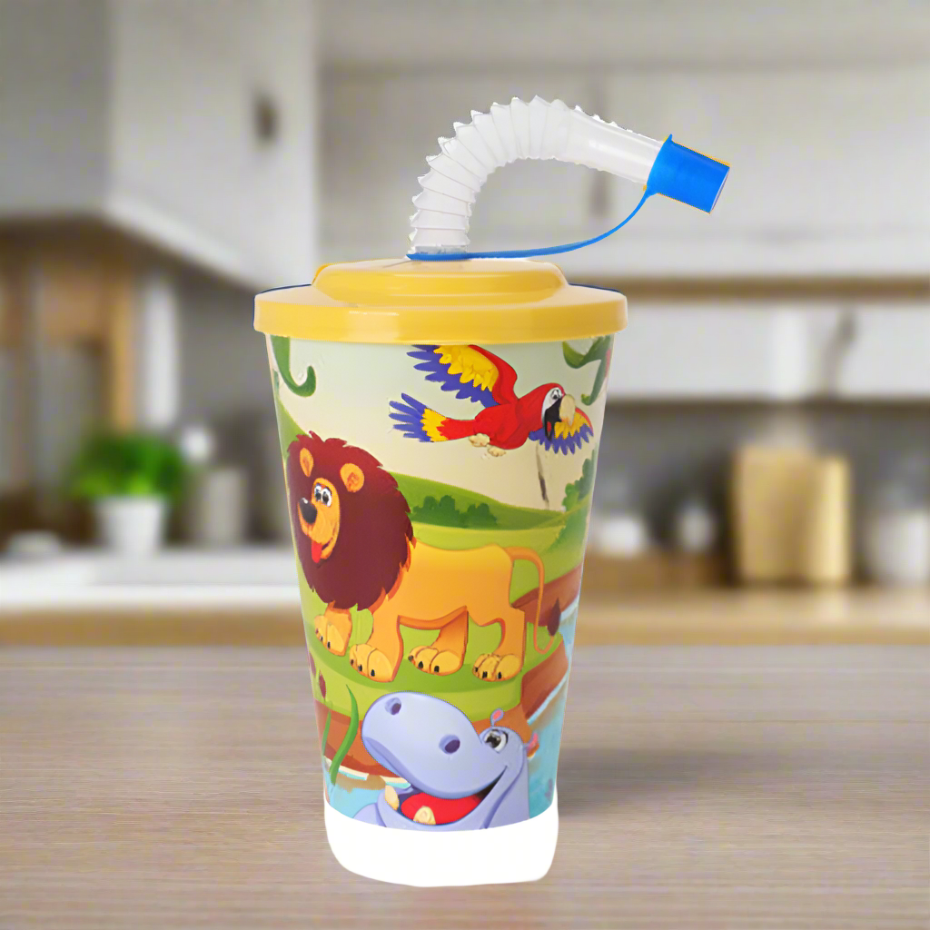 Drinking Mug With Straw (Set of 4)