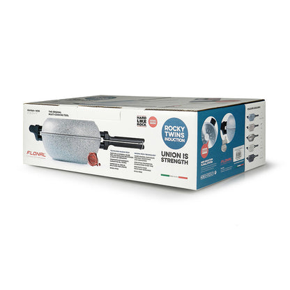 2 Piece Set Rocky Twins 28 CM Grill Dura Induction Pearl Grey