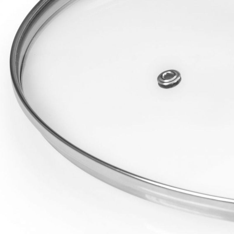 Glass Lid With Met Rim 24CM + Flonal Knob