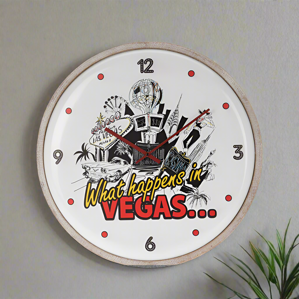 Wall Clock Metal MDF 64cm