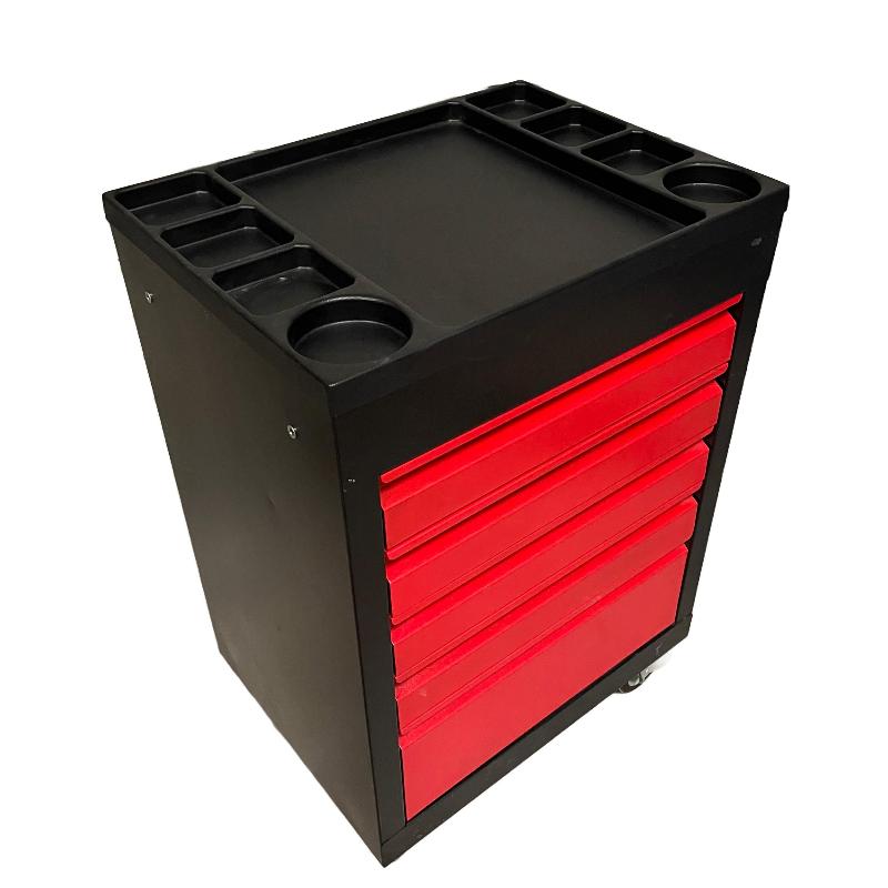 5 Drawer Tool Trolley Black & Red