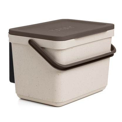 Organic Bin 6L Smart With Bracket Beige/Brown