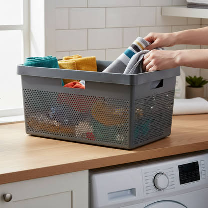 Laundry Basket 40L Bohol Anthracite Grey