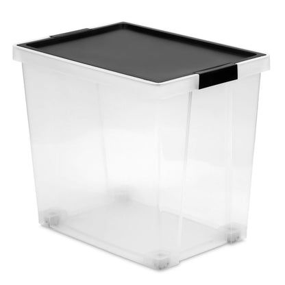 Storage Box With Lid 60L Black