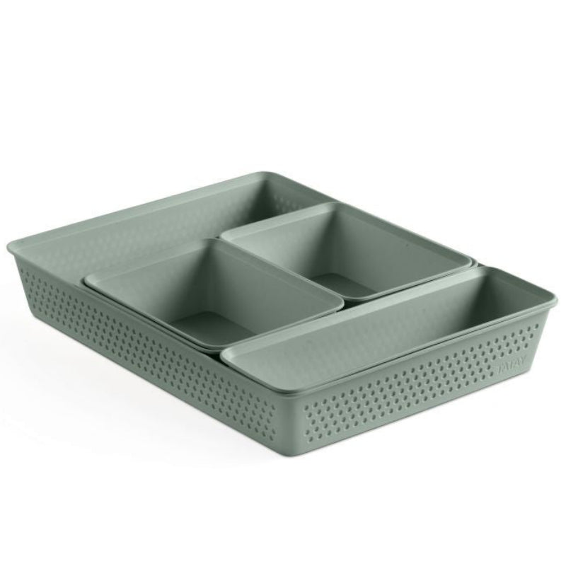 5 Organizers Set Slim + A6 + A5 + A4 Bohol Sage Green