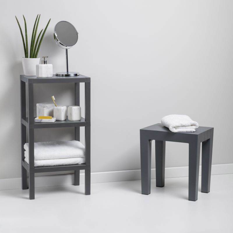 Rectangular Rack Lombok 3 Levels Grey