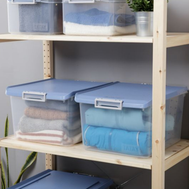 Storage Box With Lid 35L Blue