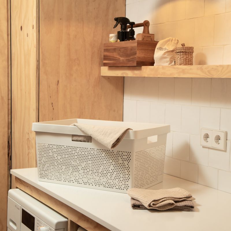 Laundry Basket 40L Bohol Sky White