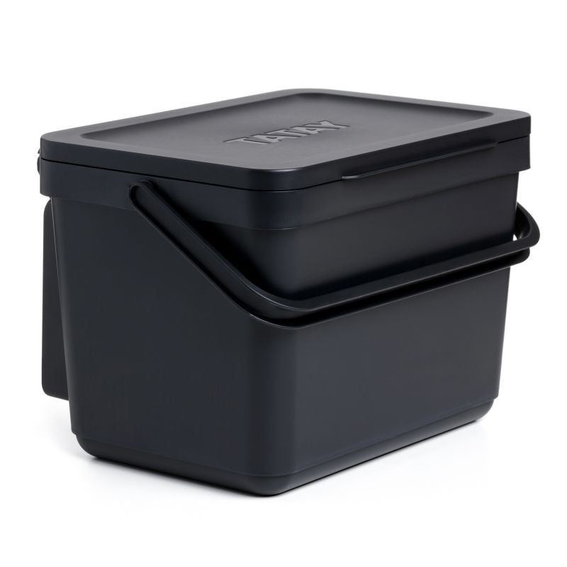 Organic Bin 6L Smart With Bracket Black