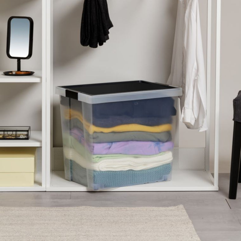 Storage Box With Lid 60L Black