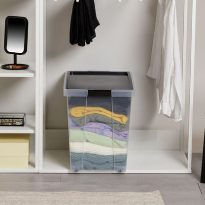 Storage Box With Lid 60L Black