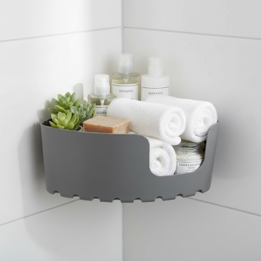 Corner Storage Basket Standard Grey