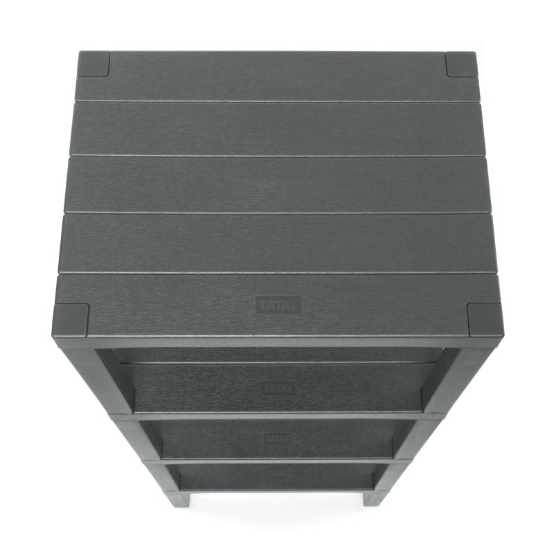 Rectangular Rack Lombok 4 Levels Grey