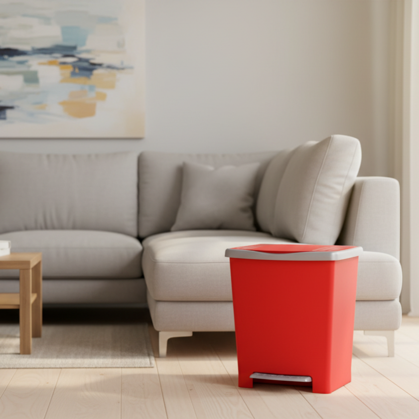 Pedal Dust Bin Millenium Red 23L