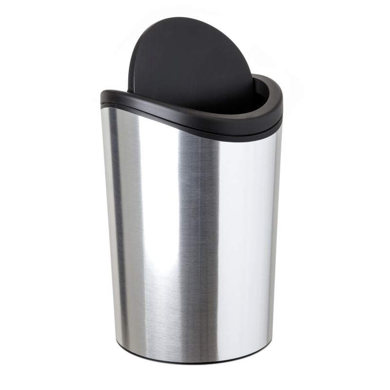 Swinging Lid Bath Bin 6L Std Deco Steel