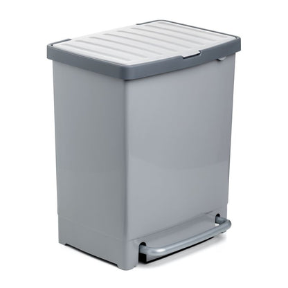 Recycling Bin 25L With Separator Grey